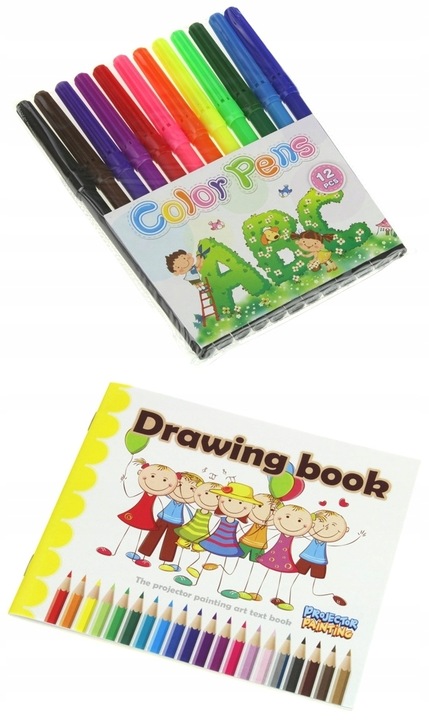 Projektor Rzutnik do Rysowania 32 Slajdy Mazaki Flamaster Szablony