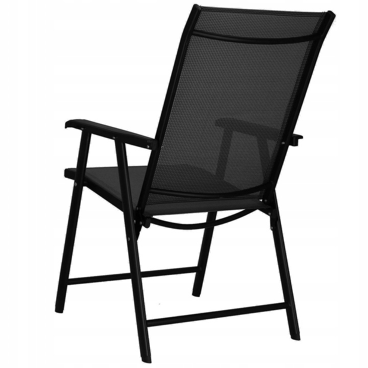 Składane KRZESŁO ogrodowe MOCNE METALOWE na TARAS balkon FOTEL OGRODOWY
