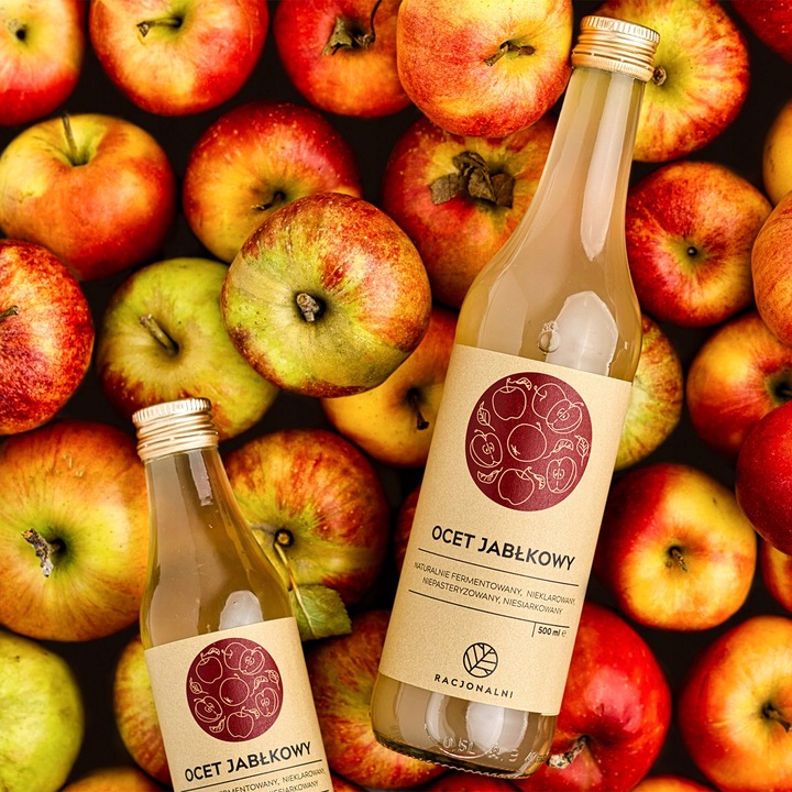 Ocet jabłkowy Racjonalni 1000 ml NIEPASTERYZOWANY Żywy 100% NATURY