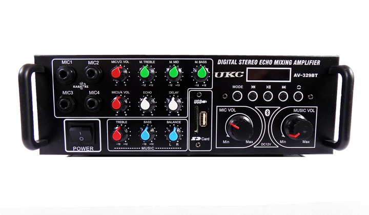 KOLUMNY ESTRADOWE 600W WZMACNIACZ BLUETOOTH USB SD PILOT NAGŁOŚNIENIE