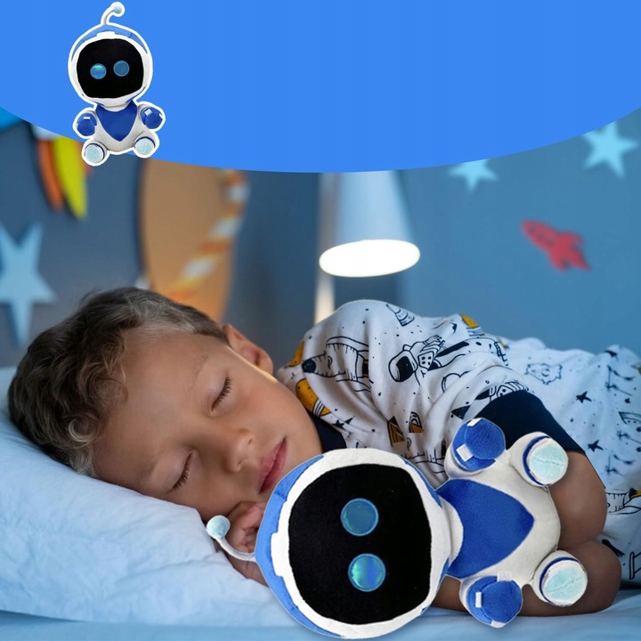 KOLEKCJONERSKA 30CM MIĘKKA ZABAWKA PLUSZOWY ASTRO BOT NA PREZENT URODZINOWY