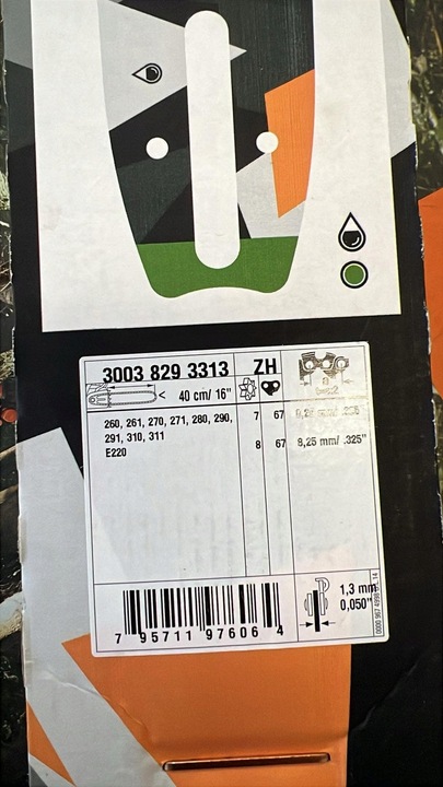 Prowadnica STIHL Wersja limit. TIMBERSPORT .325 1,3mm 40cm do MS261, MS271