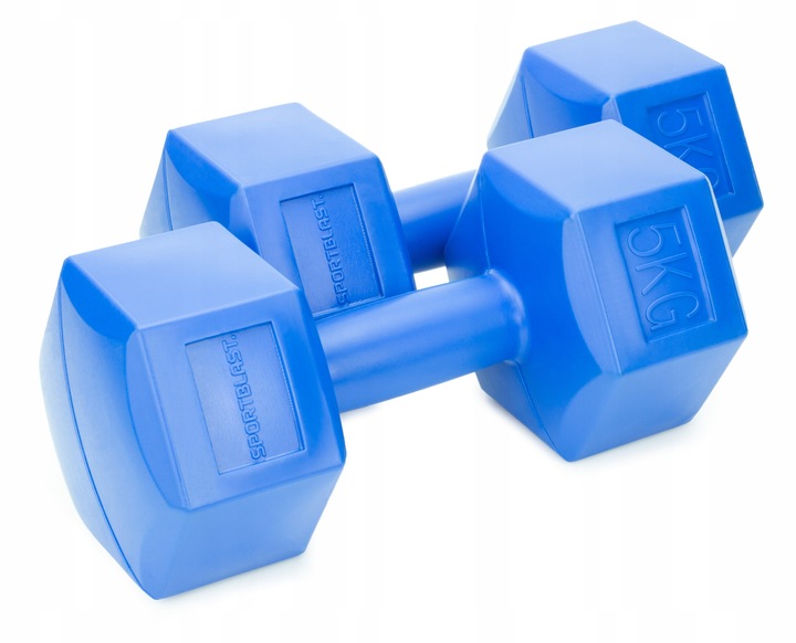 HANTLE 2x5kg hantelki CIĘŻARKI ZESTAW HANTLI BITUMICZNE do ćwiczeń 10kg