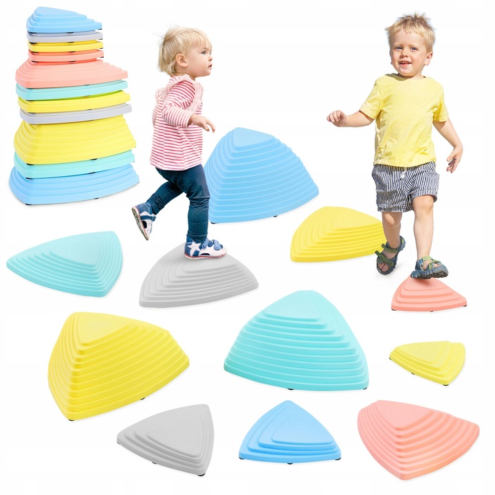 Kolorowe kamienie balansujące dla dzieci – zestaw 11 sztuk do zabawy