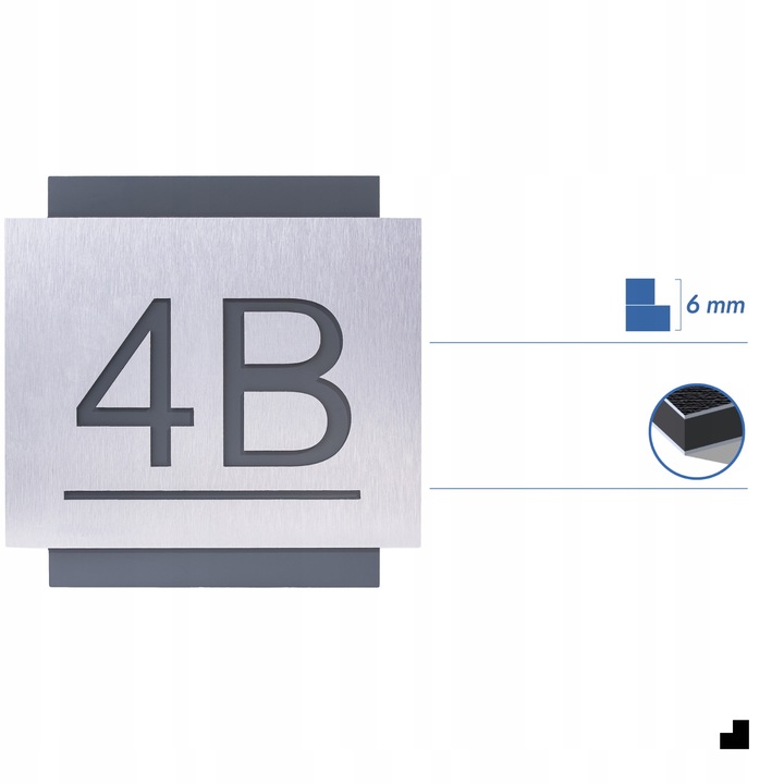 TABLICZKA ADRESOWA Z NUMEREM DOMU | NUMER NA DOM ALUMINIUM ULICA| 25x25cm