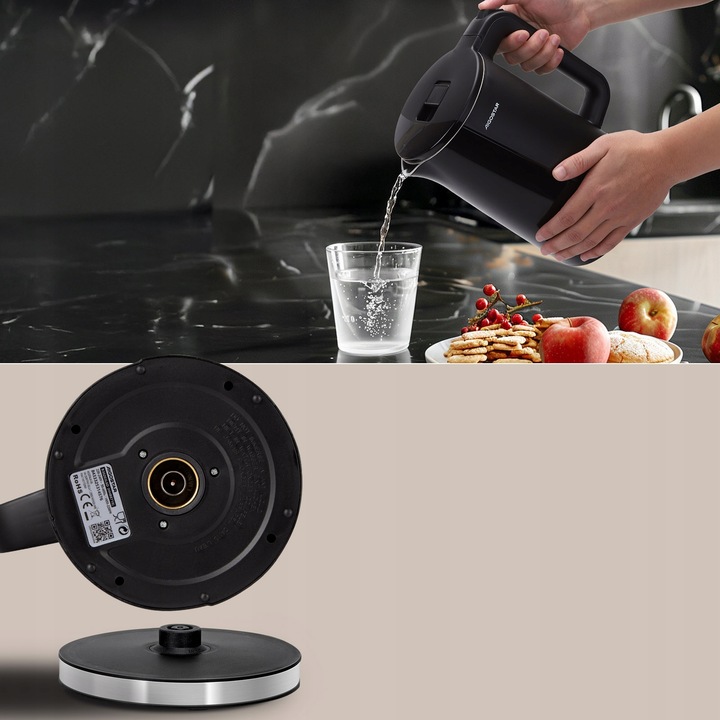 Czajnik Elektryczny Aigostar 1.7L 2200W Podwójne ścianki Czarny