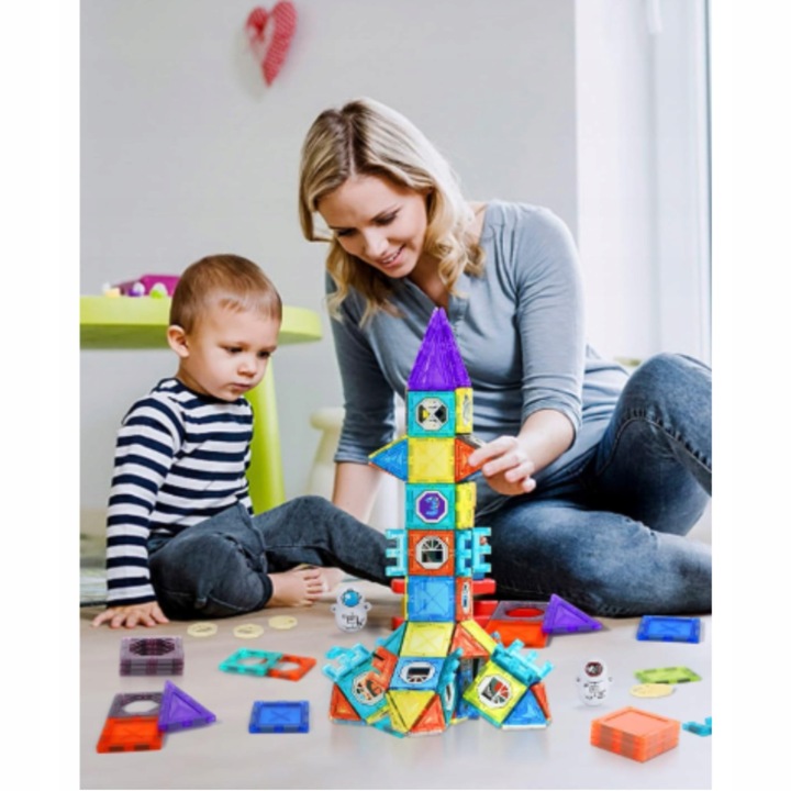 KLOCKI MAGNETYCZNE DLA DZIECKA 3D EDUKACYJNE DUŻE SMART TOR KULKOWY 138EL