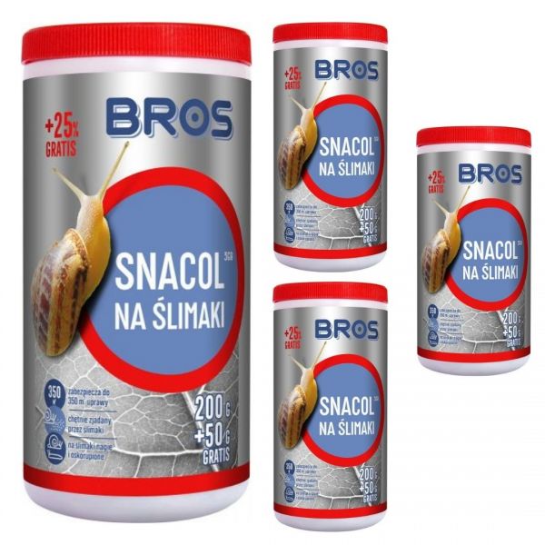 SILNY GRANULOWANY PREPARAT DO ZWLACZANIA ŚLIMAKÓW SNACOL 3GB 200G+50 GRATIS