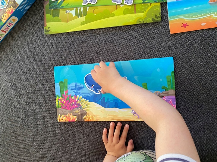 Zwierzęta Świata magnes układanka magnetyczna 81 szt