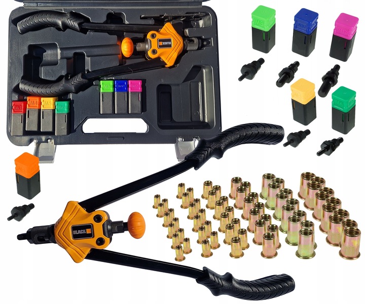 NITOWNICA RĘCZNA DO NITONAKRĘTEK ZESTAW M3-M12