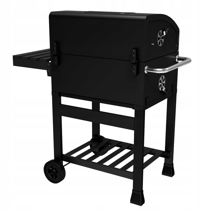 GRILL WĘGLOWY OGRODOWY Koler Ember ch1 RUSZT Z POKRYWĄ POPIELNIK +TERMOMETR