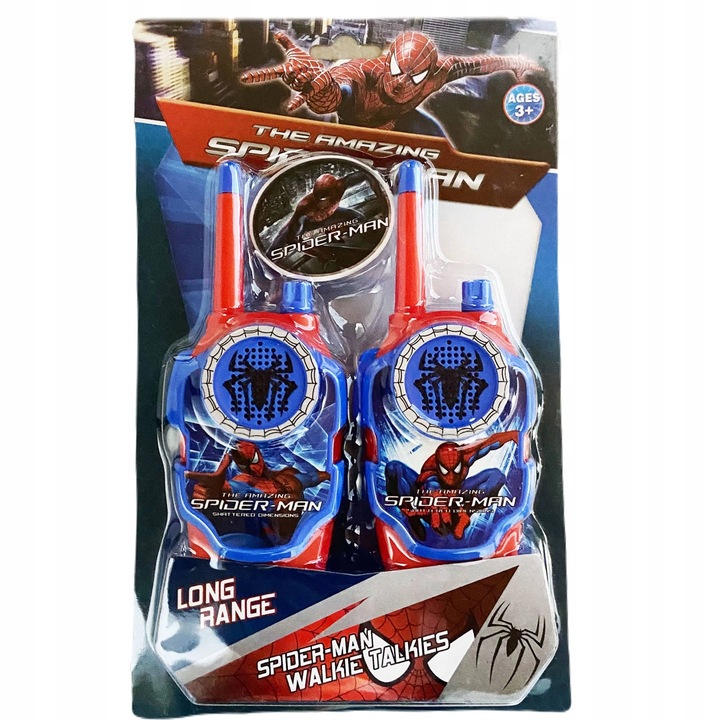 SPIDERMAN WALKIE TALKIE SPIDER MAN ŁOKI TOKI DWIE KRÓTKOFALÓWKI SŁUCHAWKI