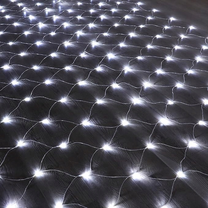 Siatka LED BIAŁA ZIMNA LAMPKI choinkowe KURTYNA 2,5x2,5m 230V