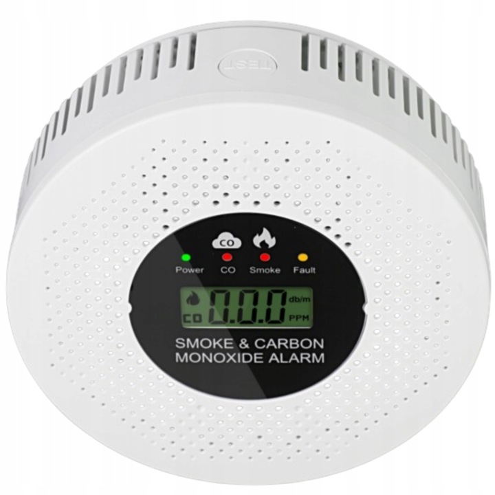 Czujnik Czadu i Dymu Detektor Tlenku Węgla Certyfikowany