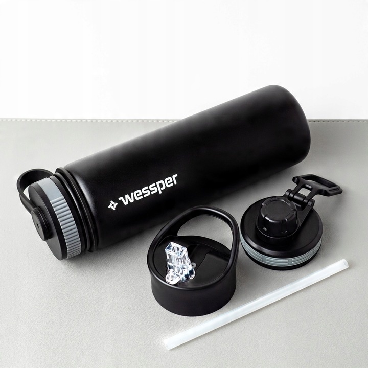 Kubek Termiczny Bidon Butelka Termiczna Stalowa z wymiennymi ustnikami 0,7l