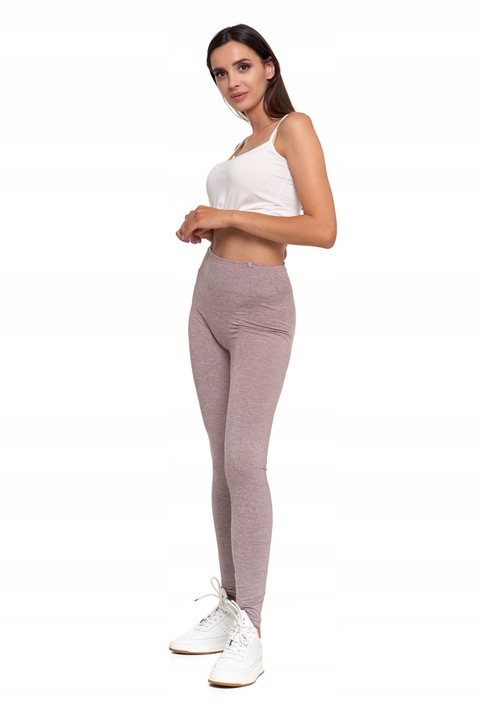 Moraj Legginsy z Wysokim Stanem 1000-018 Beż L/XL