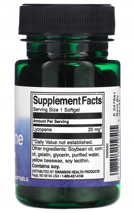 SWANSON Lycopene | Likopen 60 kaps. PROSTATA