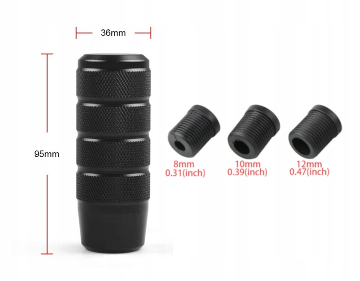 Gałka zmiany biegów UNIWERSALNA Tuning 95mm Neo-Chrom