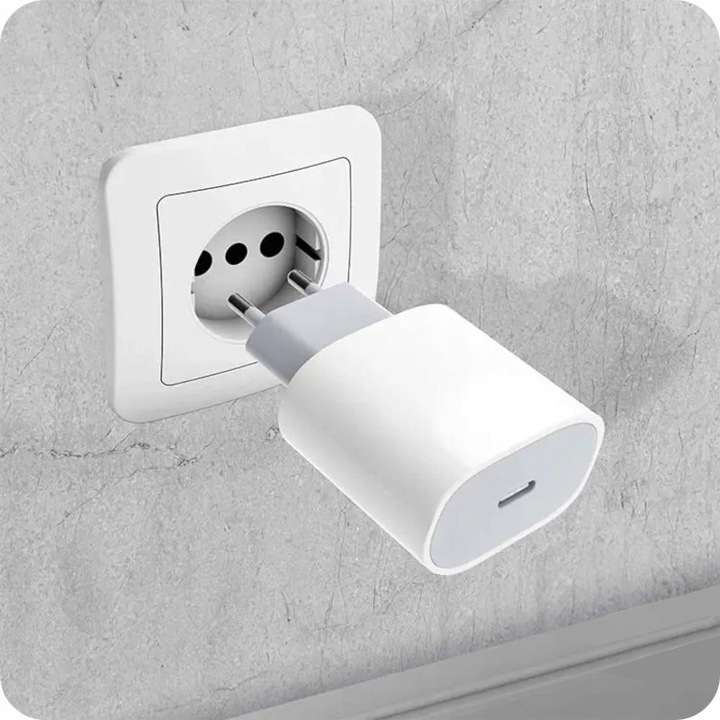 ŁADOWARKA SIECIOWA USB-C DO IPHONE 11 12 13 14 15 PRO MAX + KABEL LIGHTNING