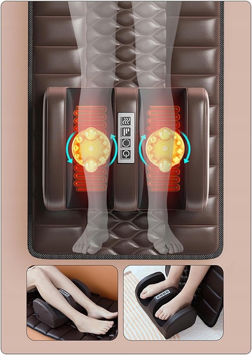 MATERAC MASUJĄCY Mata do masażu + MASAŻER DRENAŻ NÓG ŁYDEK PRESOTERAPIA