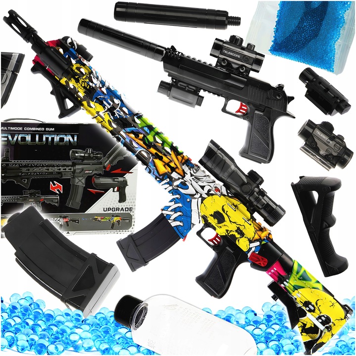 KARABIN PISTOLET NA KULKI ŻELOWE WODNE WIELKI AUTOMATYCZNY ORBEEZ ZESTAW