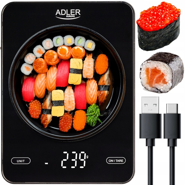 WAGA KUCHENNA DO 10KG USB AKU ADLER AD3177B