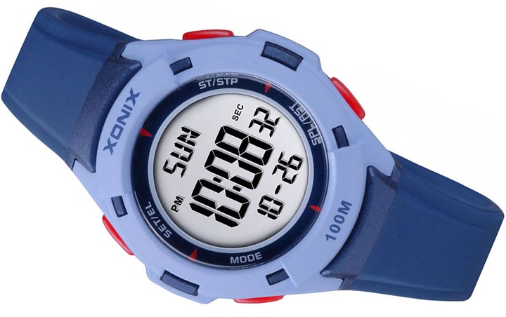 Zegarek Dla Dzieci XONIX Mały Cyfrowy Czytelny Wodoszczelny Wielofunkcyjny