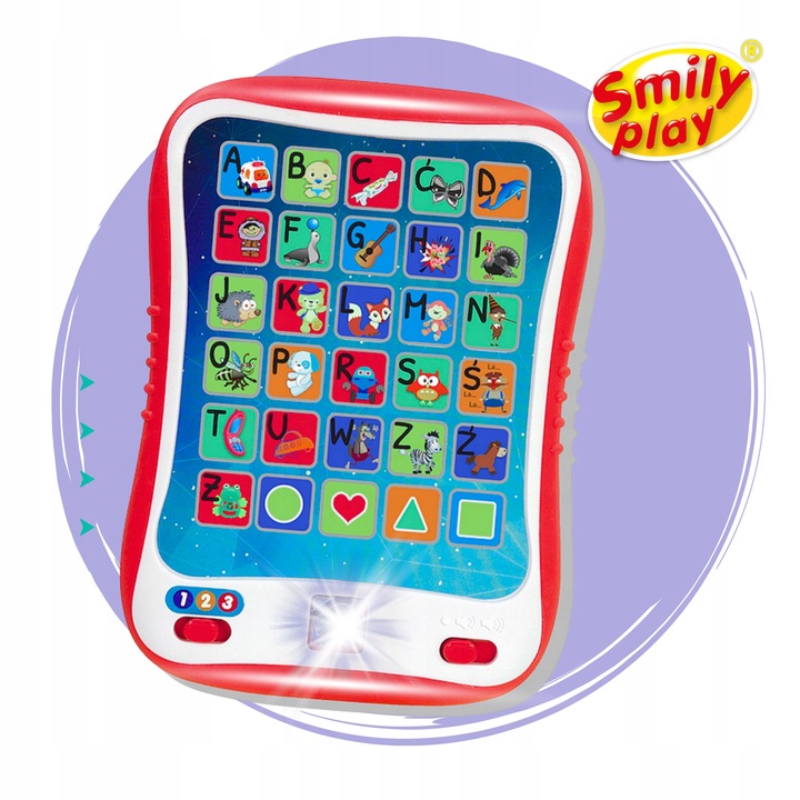 Smart Bystry Tablet Edukacyjny Interaktywny Zdobywam wiedzę Uczę się liter