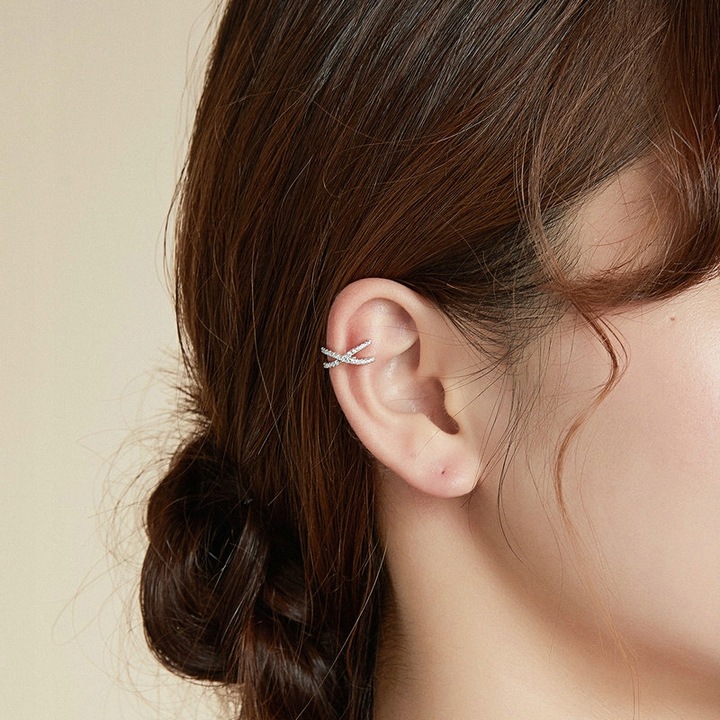 Kolczyk Nausznica Kolczyk Cyrkonie Kolczyk Srebro 925