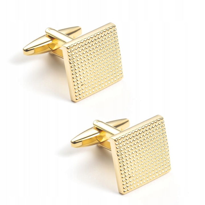 Spinki Do Mankietów Złote Koszuli Męskie Kwadratowe Diamentowane