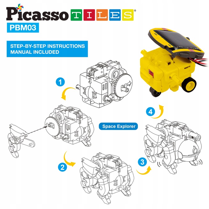 Robot solarny interaktywny 6w1 6 robotów zasilany słońcem edukacyjny kosmos