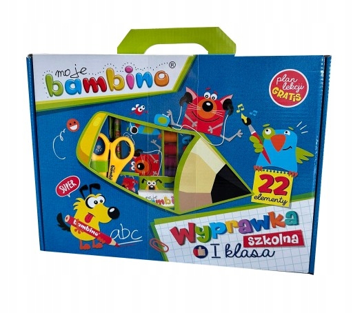 Wyprawka szkolna zestaw pierwszoklasisty Bambino 22 elementy - rok 2024 !