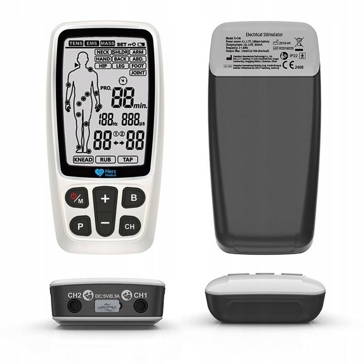 Elektrostymulator Mięśni i Nerwów TENS EMS 60 prog
