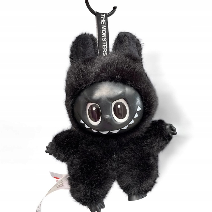 Maskotka Brelok pluszowa czarna BU-BU figurka zawieszka, prezent – 17 cm