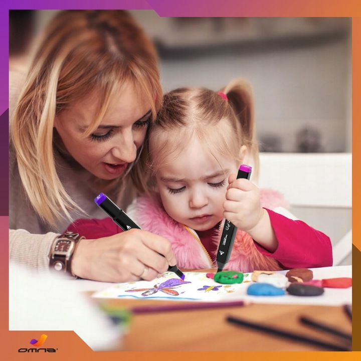 Markery alkoholowe flamastry mazaki pisaki dwustronne touch podstawka 168