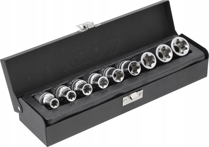 Klucze nasadowe Torx 9szt. 1/2'' - YT-0521