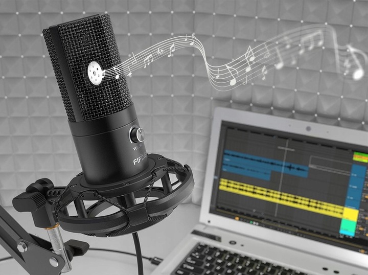 MIKROFON DO KOMPUTERA FIFINE T669 USB ZESTAW STATYW STUDYJNY RAMIĘ POPFILTR