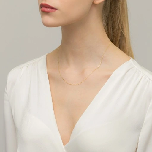 ZŁOTY ŁAŃCUSZEK pr. 585 GUCCI do zawieszek 45cm