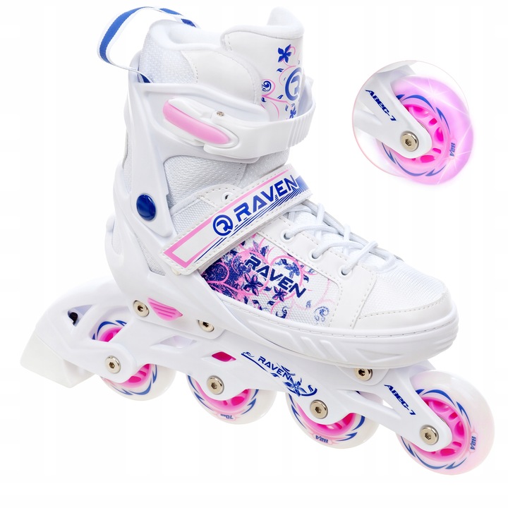 Rolki Regulowane RAVEN Meia 31-35 Kółko LED