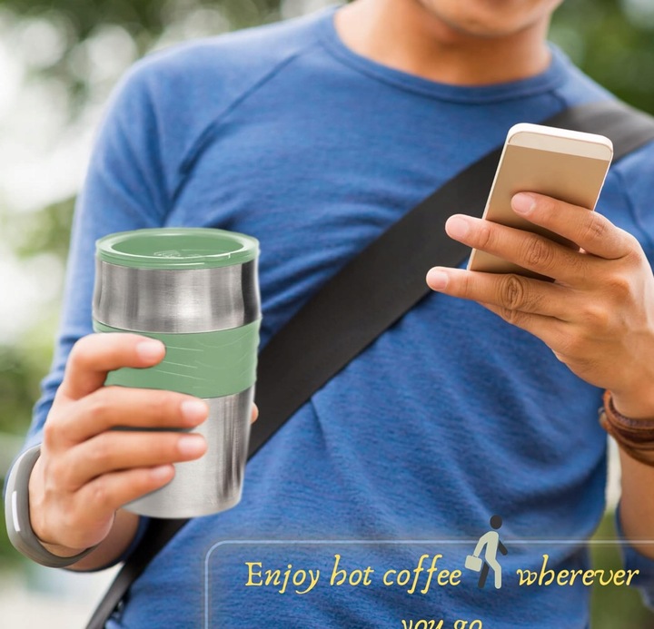 EKSPRES PRZELEWOWY Z KUBKIEM TERMICZNYM CUCINOVA ZIELONY