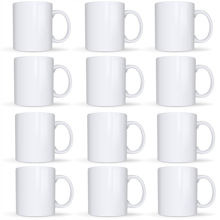 12x KUBEK CERAMICZNY do SUBLIMACJI 300ml BIAŁY KUBEK JAKOŚĆ AA++