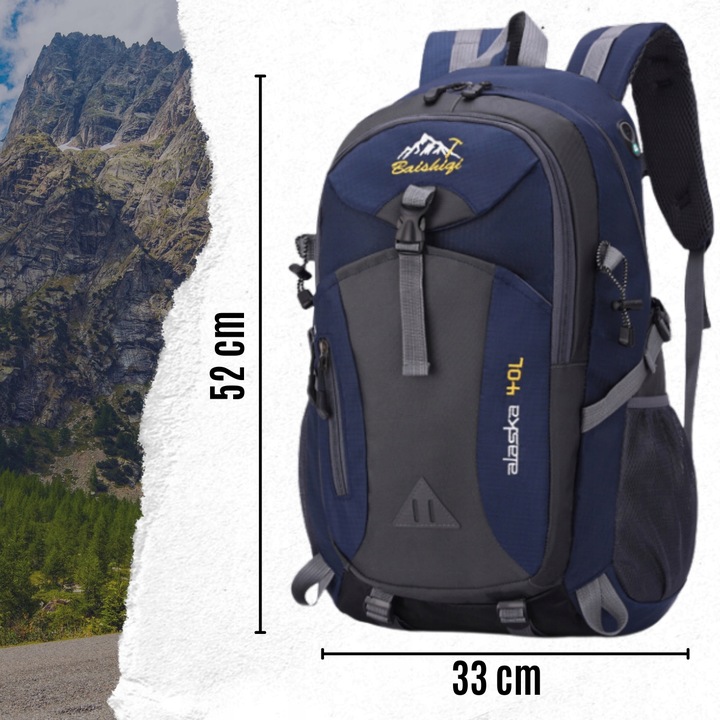 PLECAK TURYSTYCZNY BIWAKOWY NA WYCIECZKĘ W GÓRY WYGODNY 40L BIWAK SURVIVAL