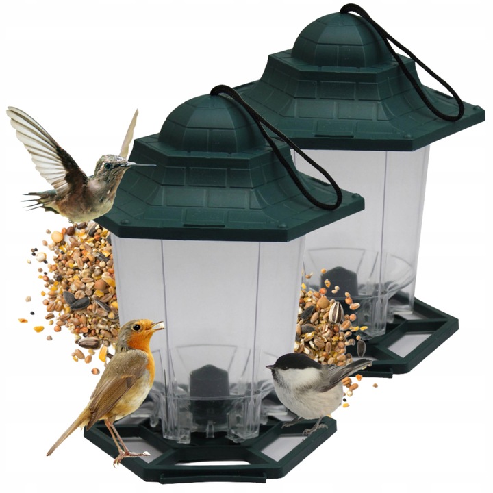 KARMNIKI DLA PTAKÓW PLASTIKOWE KARMNIK WISZĄCY DO KARMY I SŁONECZNIKA