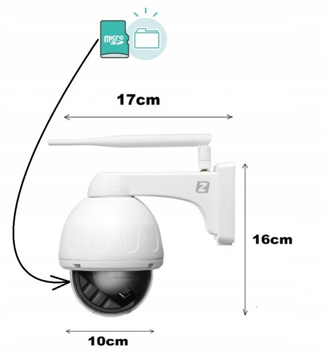 Kamera Zewnętrzna Obrotowa WiFi 5MPx 4MPx Metalowa Śledzenie IKPW540V1