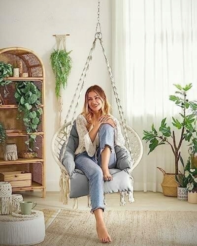 Huśtawka W STYLU BOHO krzesło brazylijskie wiszący fotel ogrodowy