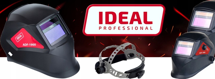 Przyłbica automatyczna Ideal ADF-1900 BLACK MIG MMA TIG SZLIFOWANIE