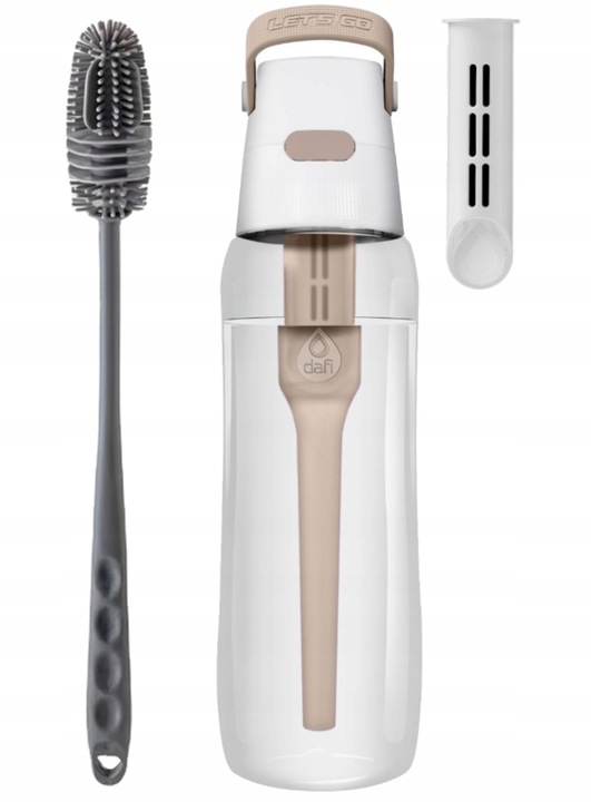 Butelka na wodę Dafi Solid 0,7 cappucino + szczoteczka do czyszczenia