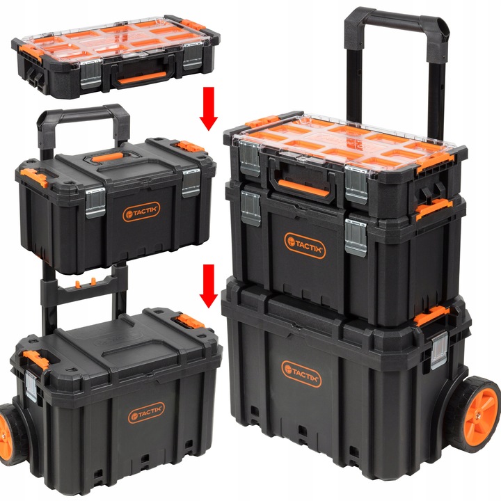 Skrzynka narzędziowa modułowa kołach ZESTAW TACTIX
