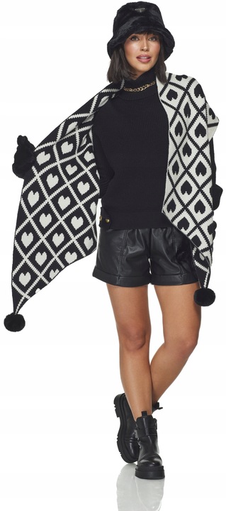 CZAPKA DAMSKA futrzana na zimę zimowa ciepła z futerkiem bucket czarna