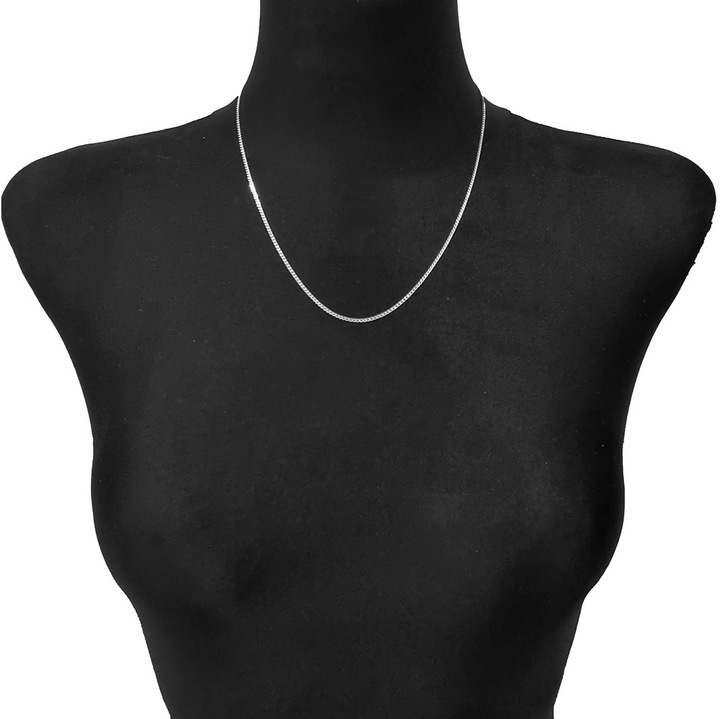 Łańcuszek srebrny 925 Damski Splot PANCERKA do Zawieszek | 50 cm x 1.5 mm